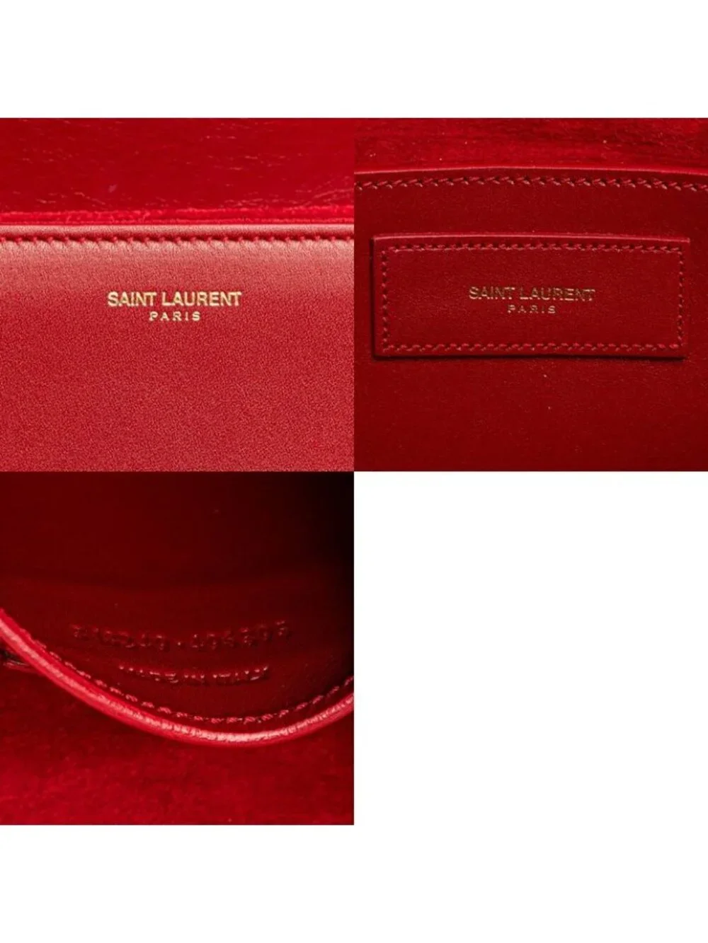 Saint Laurent Classic Lou Crossbody Mini Shoulder Bag Red Leather - Picture 10 of 10